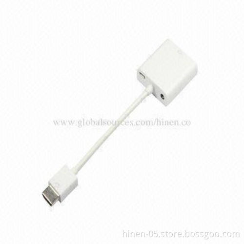 HDMI A Type to VGA Adapter, Supports Analogue Video output up to UXGA and 1080p with 10-bit DAC.